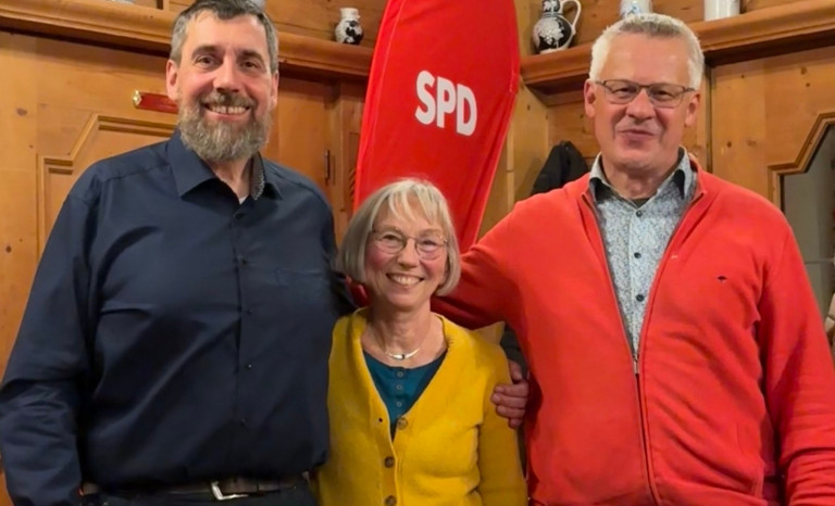 Die neue Doppelspitze bei der Verabschiedung von Dirk Schött