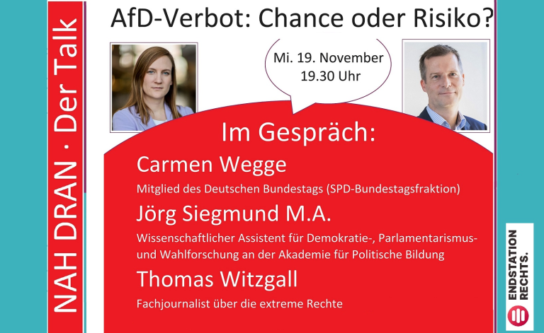 NAH DRAN - Der Talk im November: AfD-Verbot, Chance oder Risiko